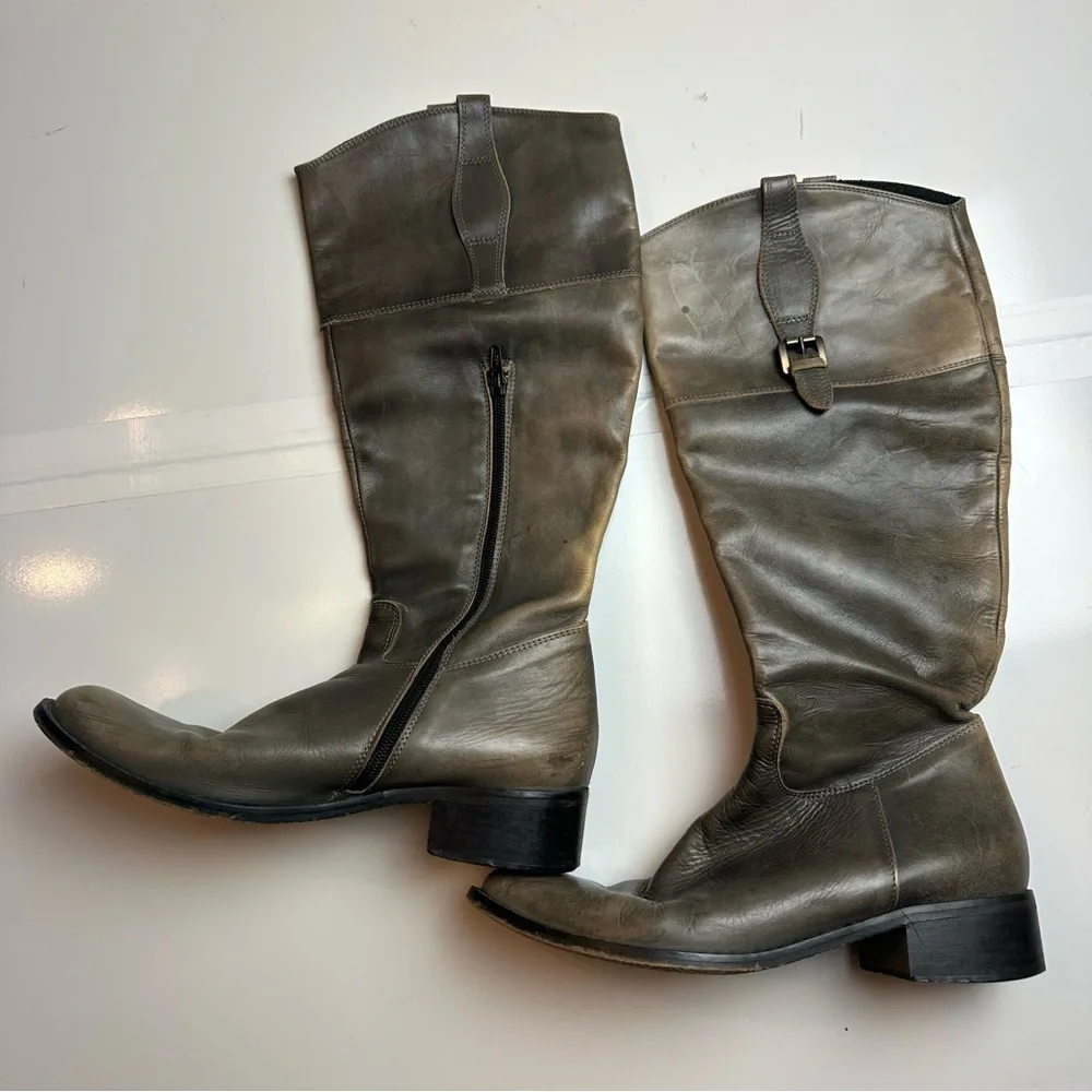 Charles David Italian Leather Riding Boots Brown | Knee High | EU 39